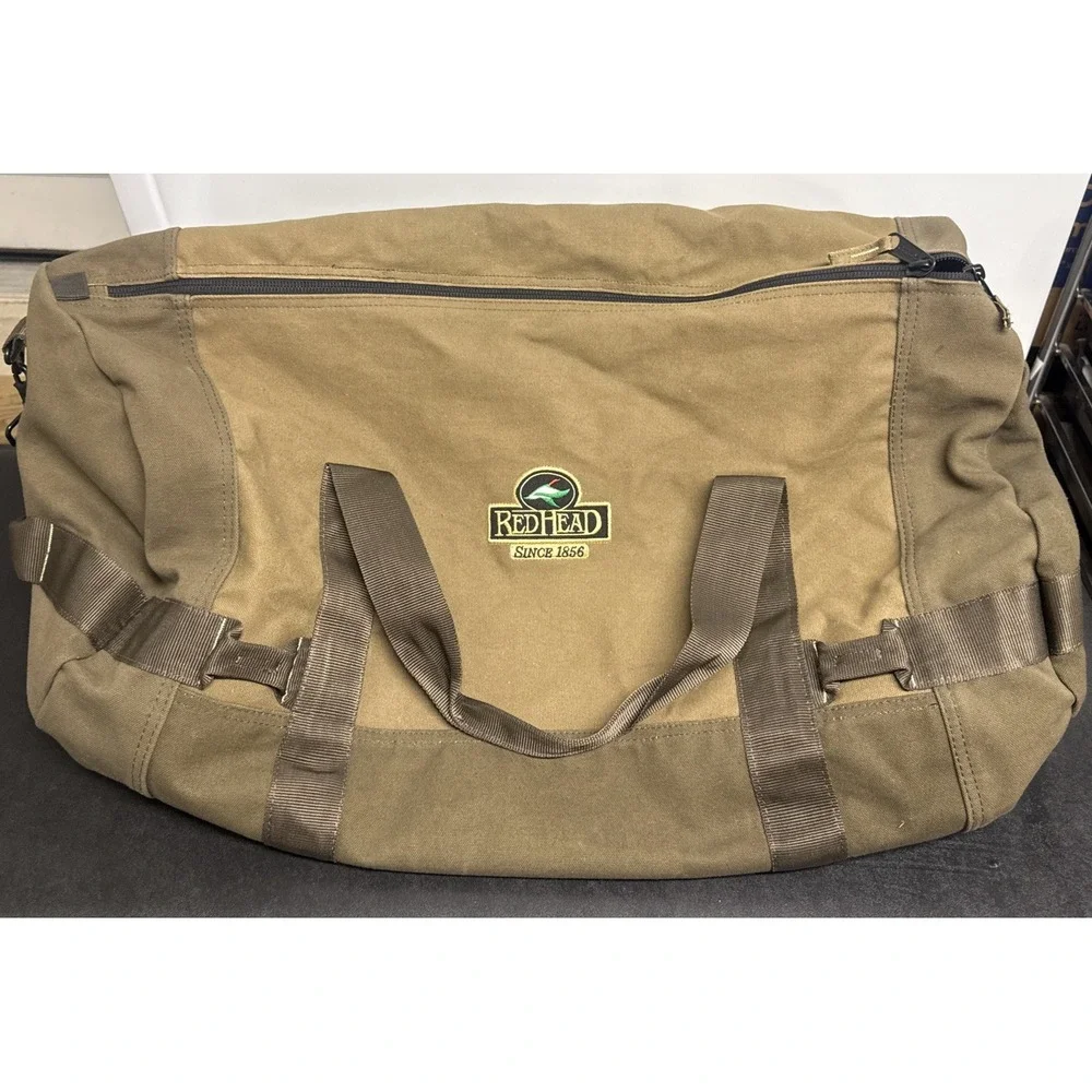 RedHead Canvas Duffle Bag Camping Hunting Heavy Duty Large W Shoulder Strap